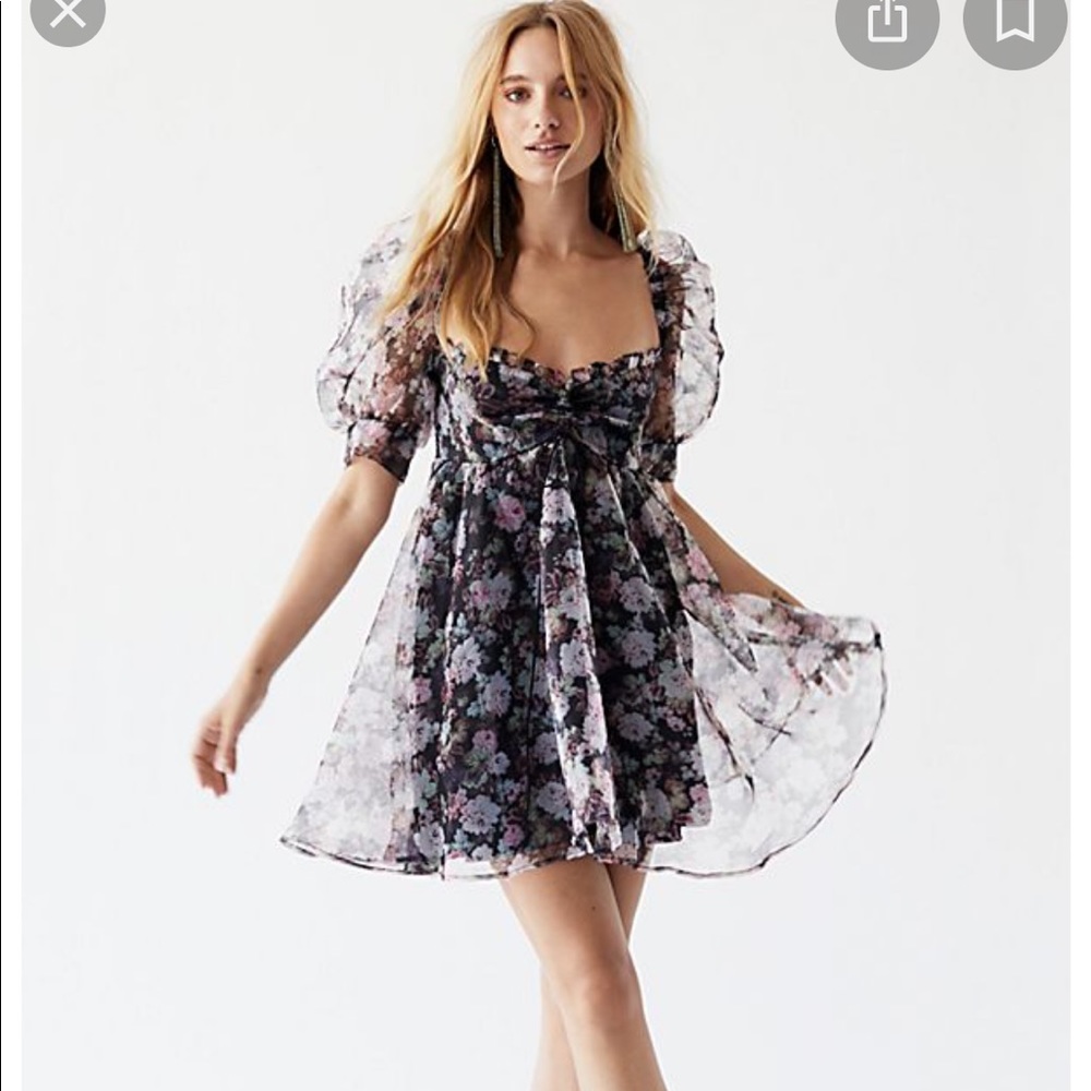 For Love and Lemons Faye Babydoll Mini Dress